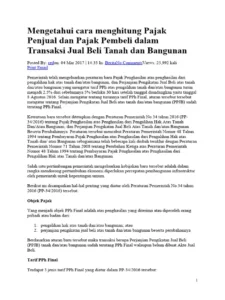 Cara Hitung Pajak Penjual dan Pembeli