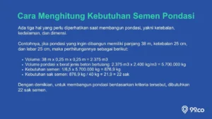 Cara Menghitung Kebutuhan Semen dan Pasir