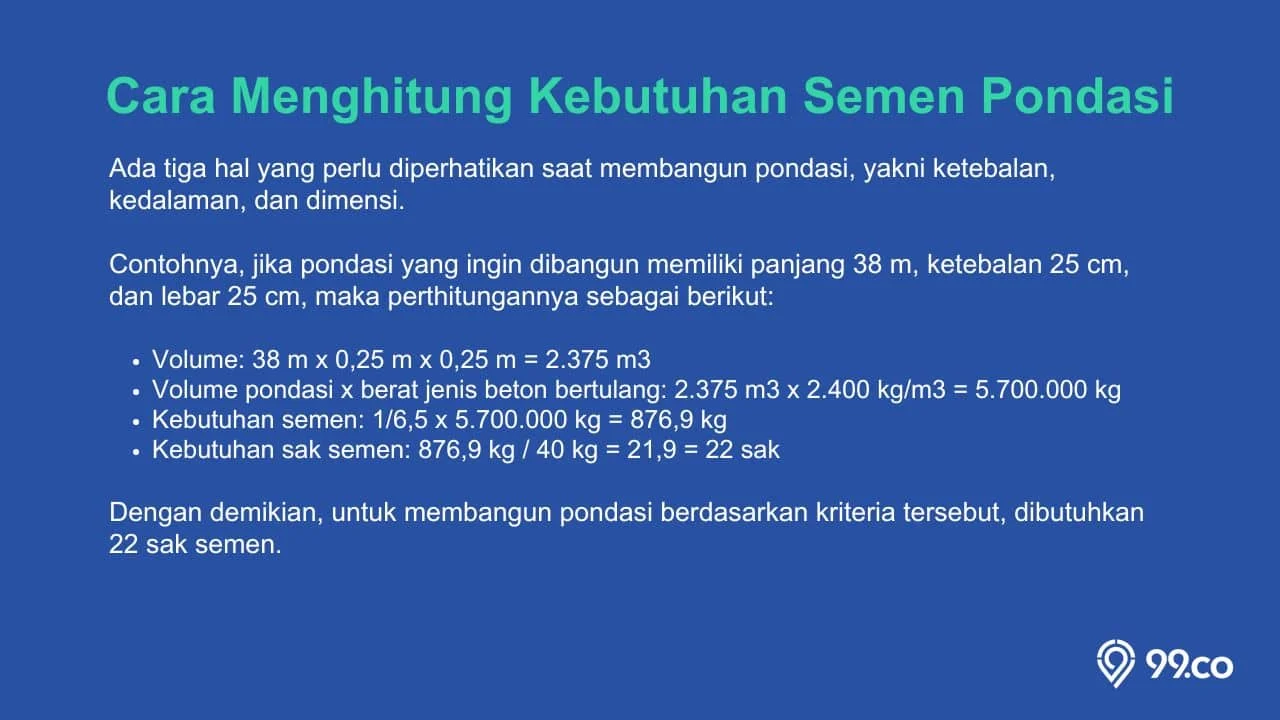 Cara Menghitung Kebutuhan Semen dan Pasir