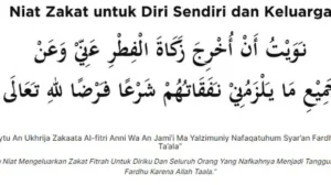 Doa Niat Zakat Fitrah untuk Diri Sendiri dan Keluarga