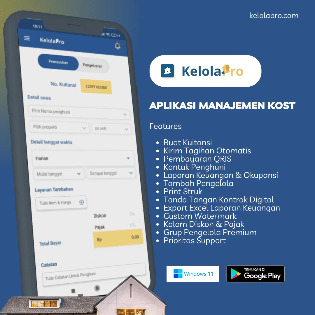 Review Aplikasi Manajemen Kost Gratis