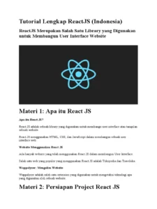 Tutorial React.js bahasa Indonesia – Panduan Lengkap untuk Pemula